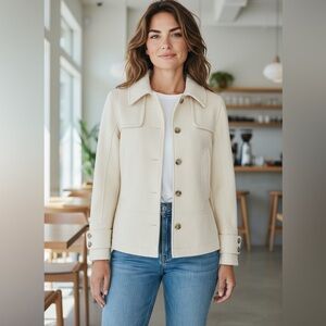 Woolrich White Cream Winter Coat